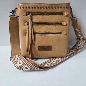 Montana West Purse Brown Vegan Leather Concealed Carry Crossbody Western NWOT